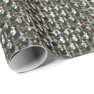 Diamanten, elegante vintage edelstenen cadeaupapier