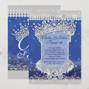 Diamanten en Bling Sweet 16 Quince Uitnodigingen
