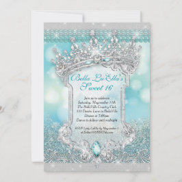 Diamanten en Bling Sweet 16 Quince Uitnodigingen