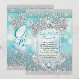 Diamanten en Bling Sweet 16 Quince Uitnodigingen