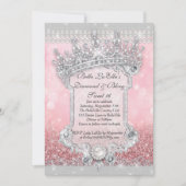 Diamanten en Bling Sweet 16 Quince Uitnodigingen (Voorkant)