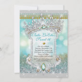 Diamanten en Bling Sweet 16 Quince Uitnodigingen (Voorkant)