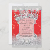 Diamanten en Bling Sweet 16 Quince Uitnodigingen (Voorkant)