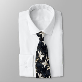 Diamanten en bloemen stropdas