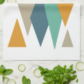 Diamanten en Driehoeken Mid Century Modern Theedoek (Gevouwen)