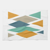 Diamanten en Driehoeken Mid Century Modern Theedoek (Horizontaal)