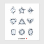 Diamanten en edelstenen stickers (Vel)