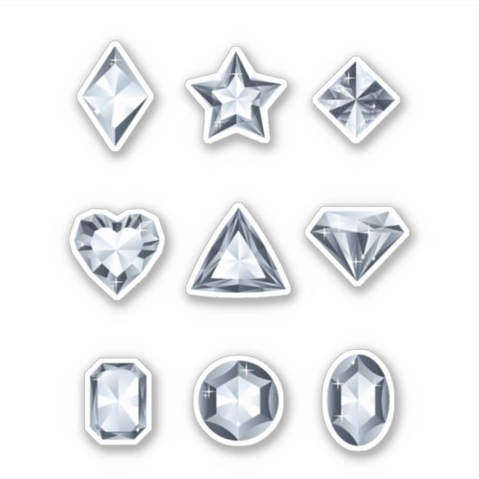 Diamanten en edelstenen stickers (Voorkant)