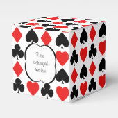 Diamanten en harten rood en zwart bedankdoosjes (Voorkant Zijde)