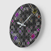 Diamanten en kroesmuur grote klok (Hoek)