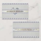 diamanten en leder visitekaartje (Voorkant / Achterkant)