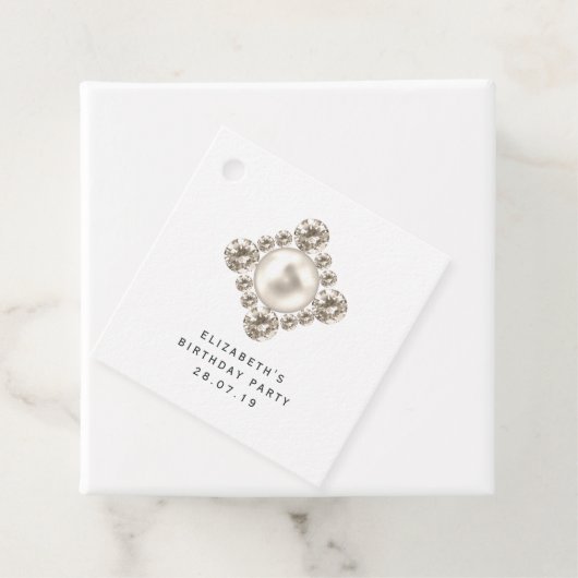 Diamanten en Parel Bedankjes Labels (In situ)