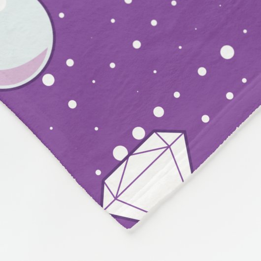 Diamanten en parelmolen fleece deken (Hoek)