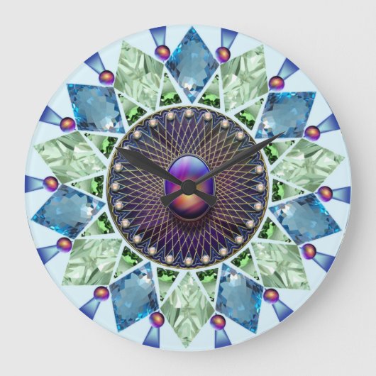 Diamanten en parels 1 grote klok (Voorkant)