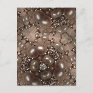 Diamanten en parels briefkaart