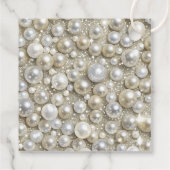 Diamanten en Parels Bruidsdiner Bedankjes Labels (Achterkant)