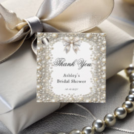 Diamanten en Parels Bruidsfeestje Bedankjes Labels