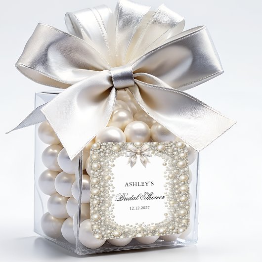 Diamanten en Parels Bruidsfeestje Vierkante Sticker