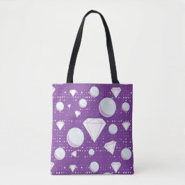diamanten en parels tote bag