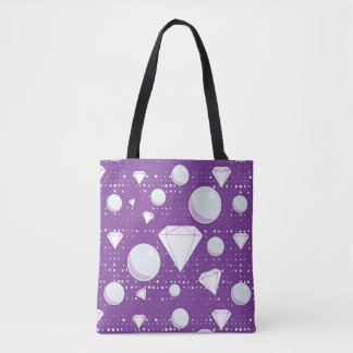 diamanten en parels tote bag