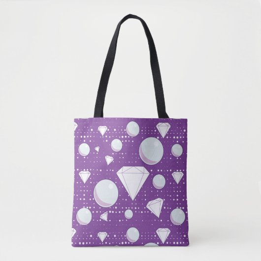 diamanten en parels tote bag (Voorkant)