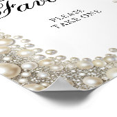 Diamanten en parels Ze is de knoop te binden gunst Poster (Hoek)