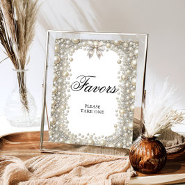 Diamanten en parels Ze is de knoop te binden gunst Poster