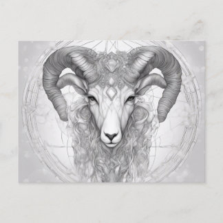 Diamanten en Ram in april Briefkaart