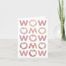 Diamanten en Roze WOW MOM Moederdag Kaart