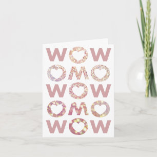 Diamanten en Roze WOW MOM Moederdag Kaart