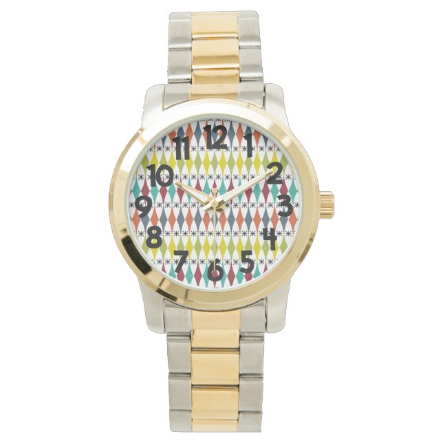 Diamanten en Starbursts Horloge (Voorkant)