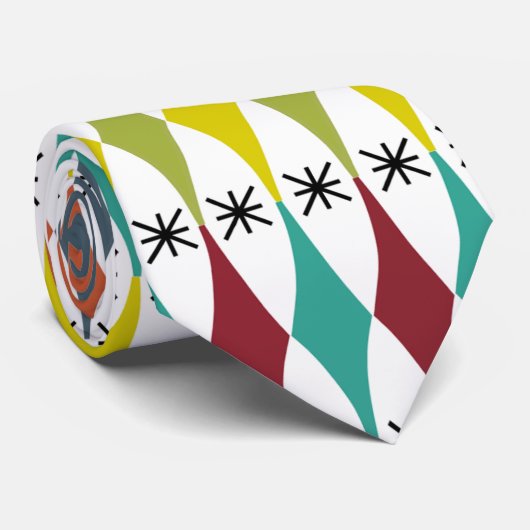 Diamanten en Starbursts Stropdas (Opgerold)