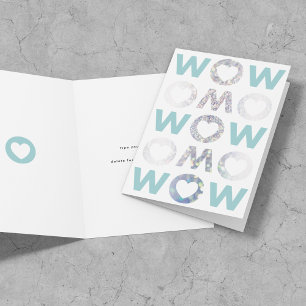 Diamanten en Turquoise WOW MOM Moederdag Kaart