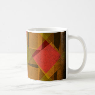 Diamanten en vierkanten vintage patroon koffiemok
