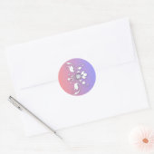 Diamanten en White Elegance Wedding Ronde Sticker (Envelop)