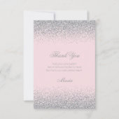 Diamanten en zilver Glitter - Hartelijk dank Bedankkaart (Voorkant)