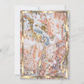 Diamanten frame marmer glitters bruiloft jubileum kaart (Achterkant)