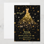 Diamanten glanzende jurk kaart (Voorkant / Achterkant)