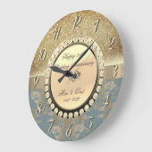 Diamanten Glitter Damast 25ste huwelijksverjaardag Grote Klok (Hoek)