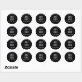 Diamanten Glitter Moderne bruiloft Ronde Sticker (Vel)
