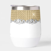 Diamanten Goud Elegant Glanzend Monogram Aangepast (Rechts)