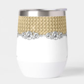 Diamanten Goud Elegant Glanzend Monogram Aangepast (Links)