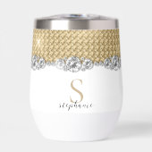 Diamanten Goud Elegant Glanzend Monogram Aangepast (Voorkant)