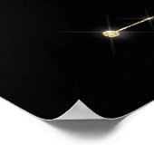 Diamanten Goud en Glitter Trouwposter Poster (Hoek)