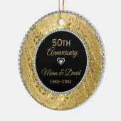 Diamanten & Goud Zilveren Hart Keramisch Ornament (Links)