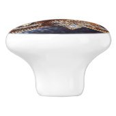Diamanten gouden ring keramische knop (Zijkant)