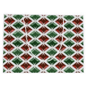 Diamanten Grafisch Patroon Groen Rood Groot Cadeauzakje (Achterkant)