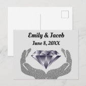 Diamanten Handen Bruiloft Briefkaart (Voorkant / Achterkant)