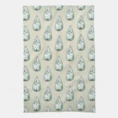  diamanten hanger blauwgroen Victoriaans patroon Theedoek (Verticaal)