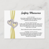 Diamanten Hart Gele Lint Veiligheidsmaatregelen Informatiekaartje (Voorkant)